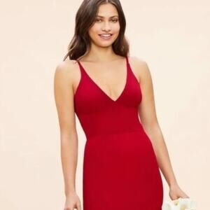 Dress The Population Women’s Iris Garnet Red SHORTENED Bodycon Mini Dress Sz XS